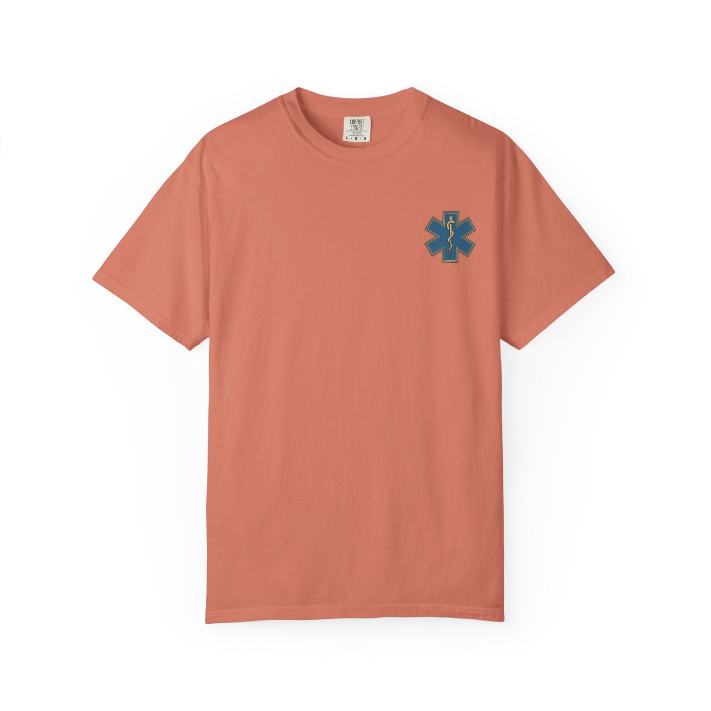 Medic Daze "He Was Breathing" T-shirt, back/front logo