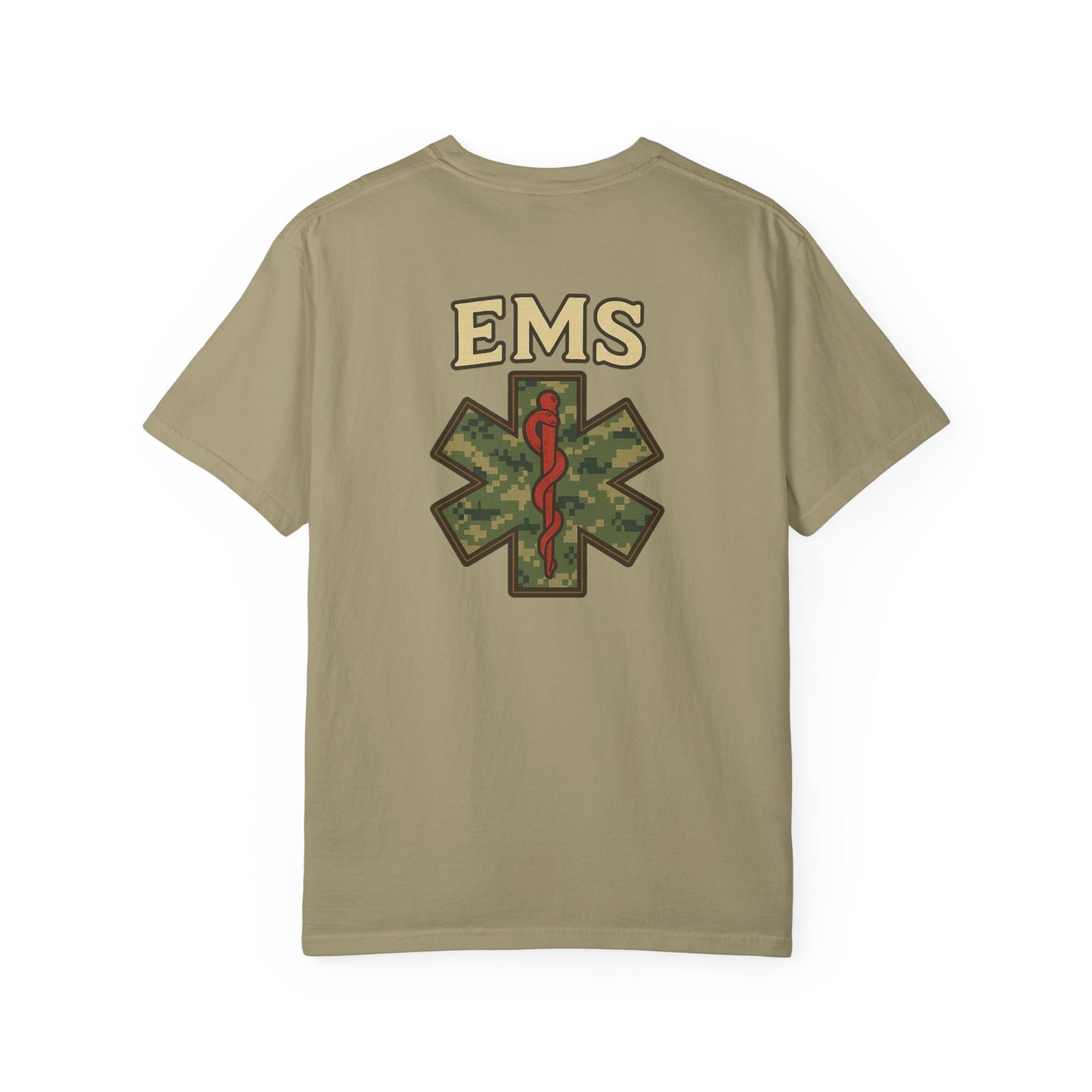 Camo EMS T-shirt, back/front logo