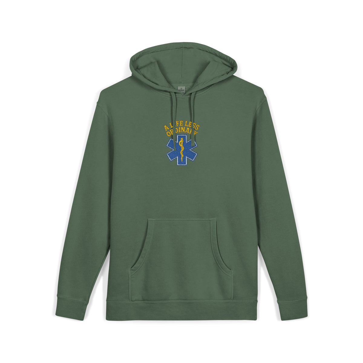 Life Less Ordinary Embroidered Pigment-dyed Hoodie