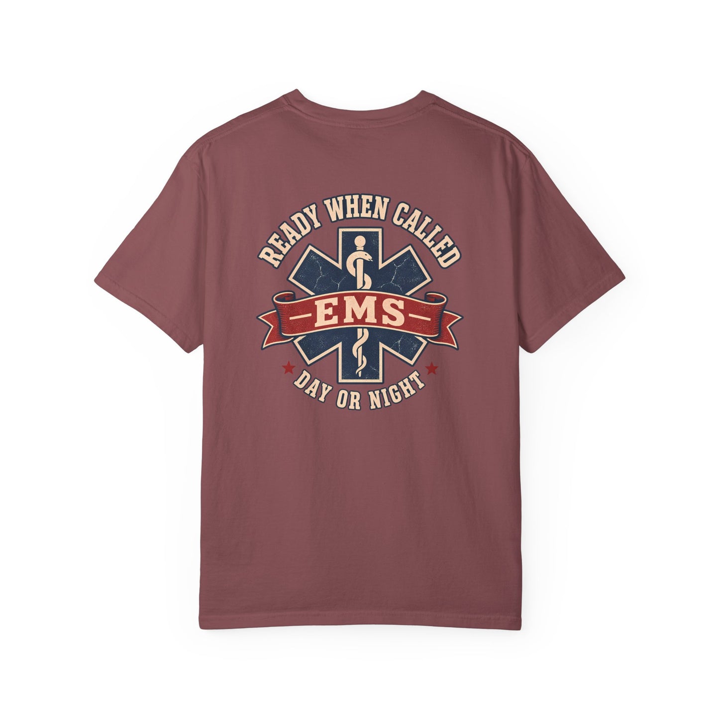 Ready When Called EMS T-shirt, back/front logo