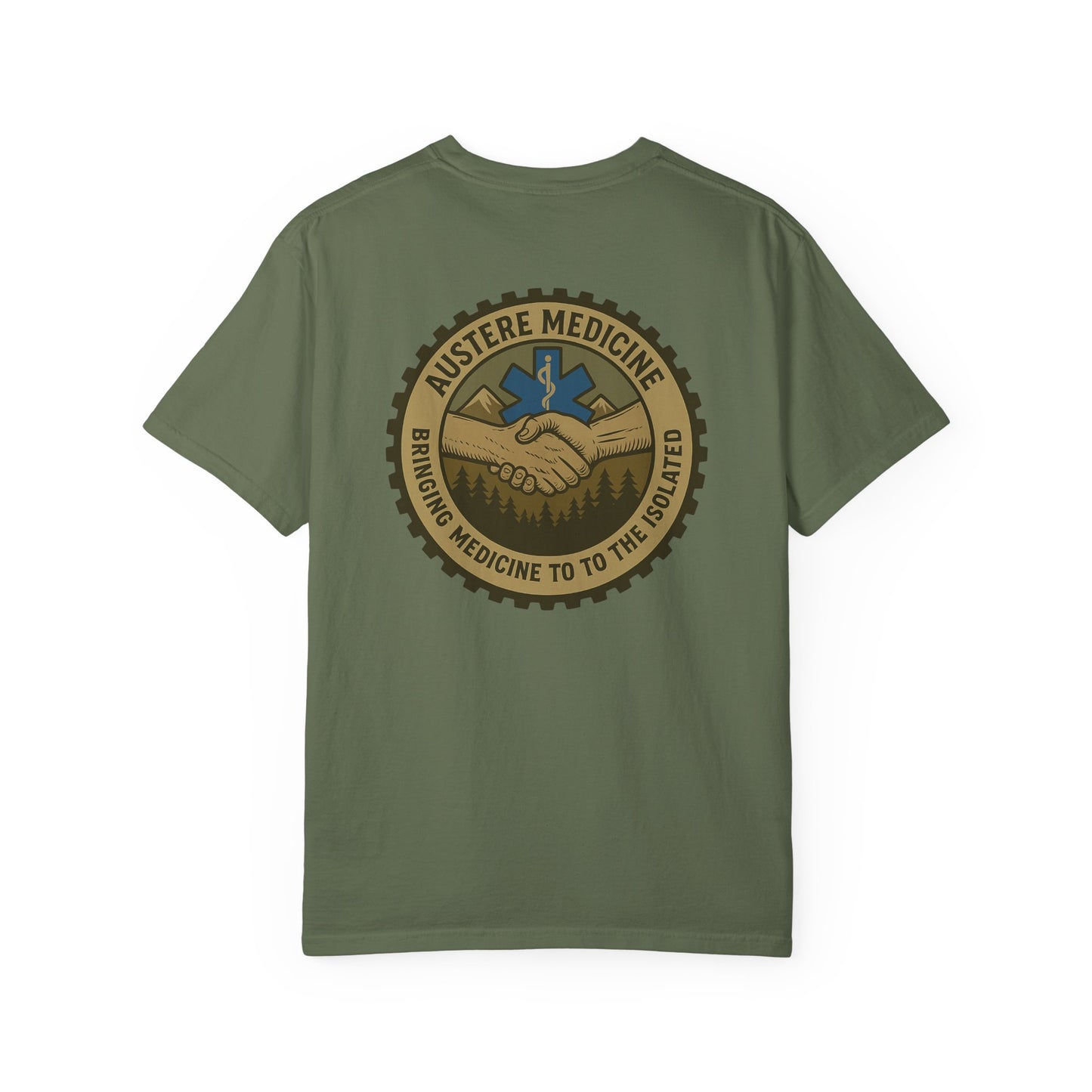 Aus Med T-shirt, back/front logo