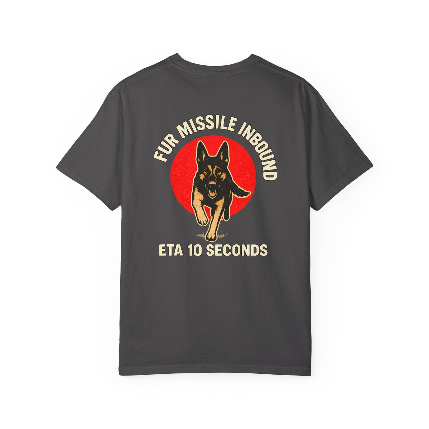 Fur Missile Inbound T-Shirt, back