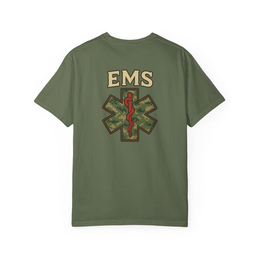 Camo EMS T-shirt, back/front logo