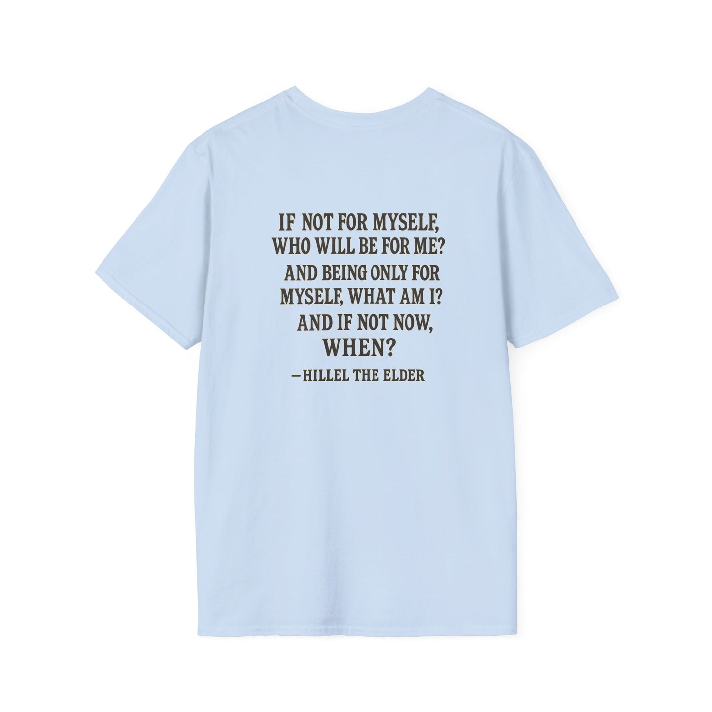 VVW Hillel the Elder Quote T-shirt, back/front logo