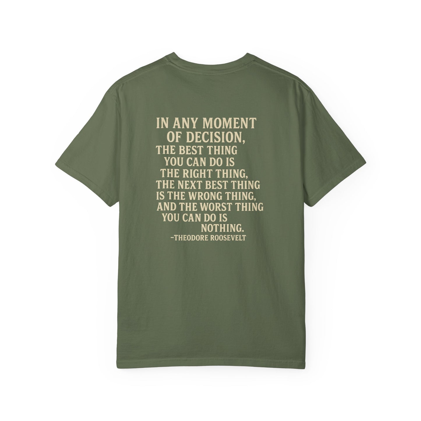 VVW Teddy Roosevelt Quote T-Shirt, back/front logo
