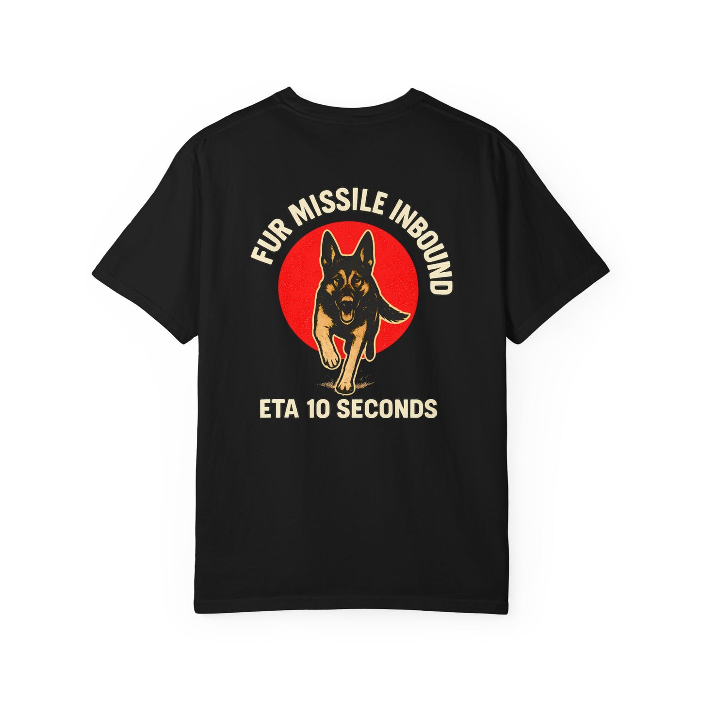 Fur Missile Inbound T-Shirt, back