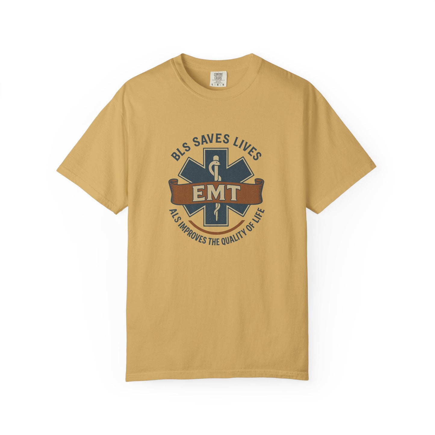 BLS/ALS for EMT T-shirt, front