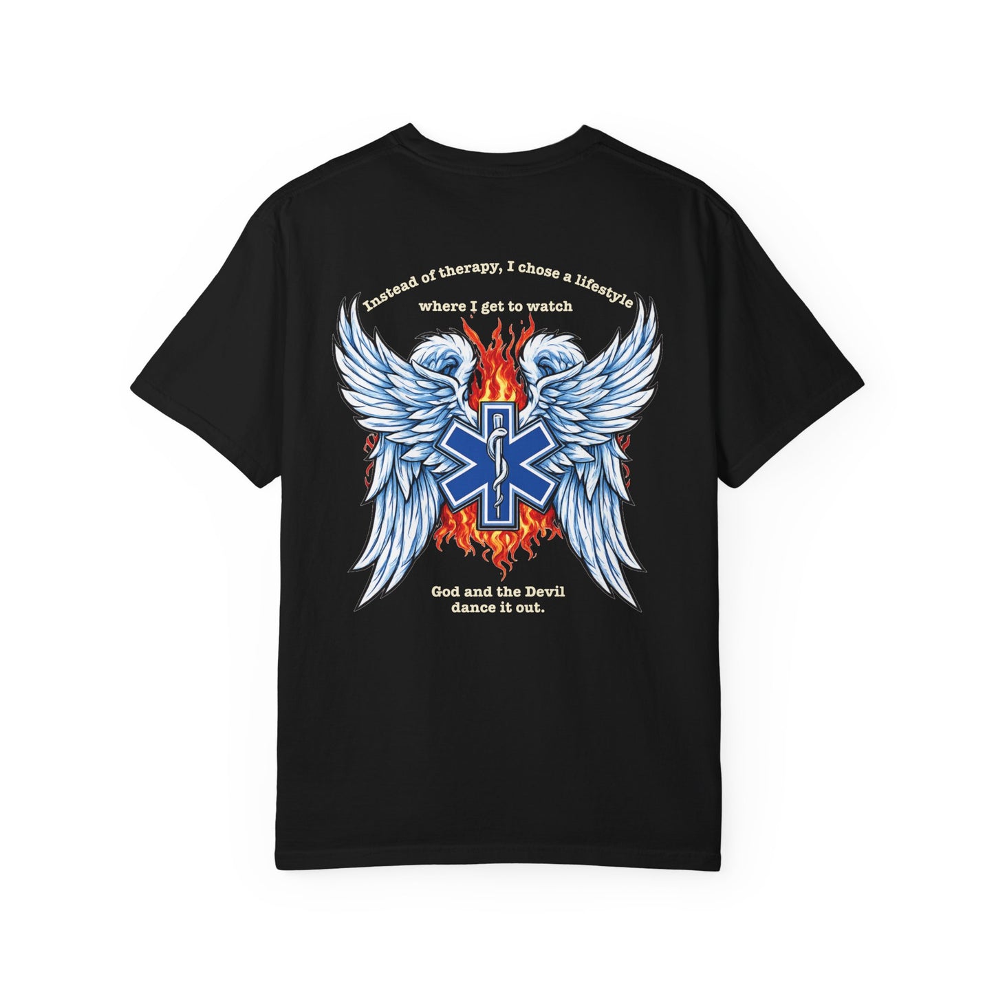 Heaven & Hell EMS T-shirt, back/front logo