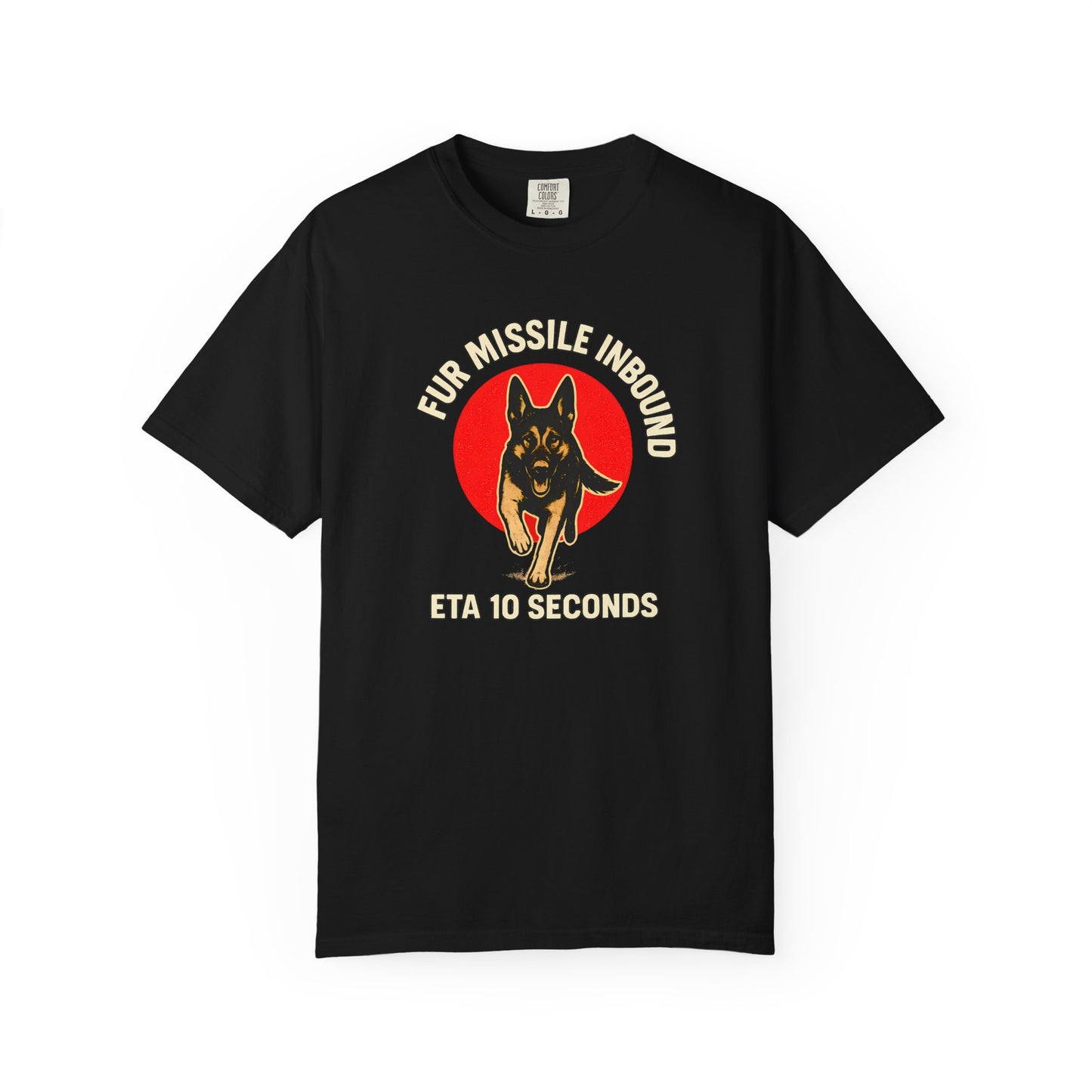Fur Missile Inbound T-Shirt, front