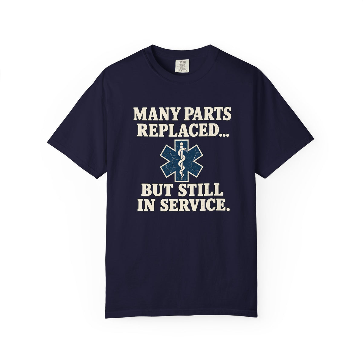 Many Parts Replaced T-shirt, front