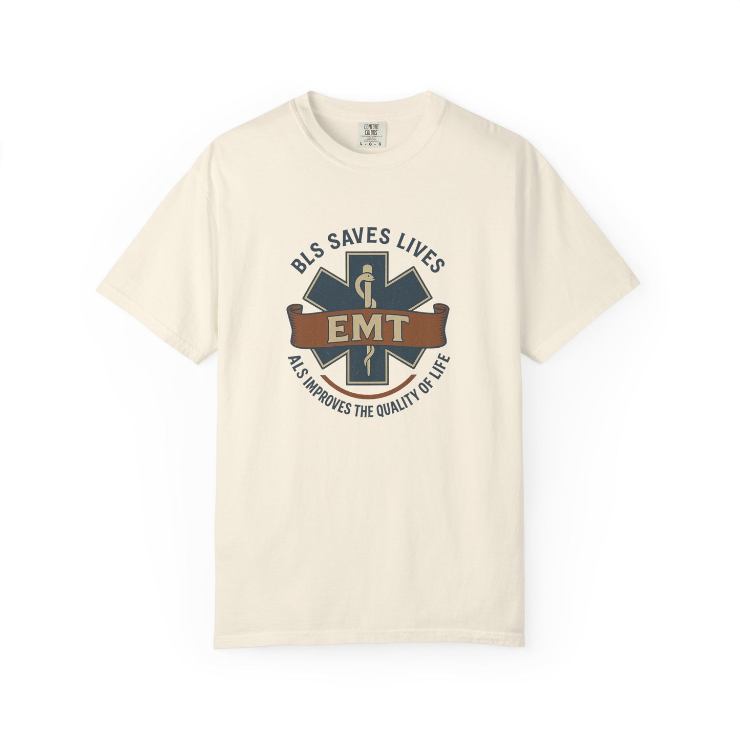 BLS/ALS for EMT T-shirt, front