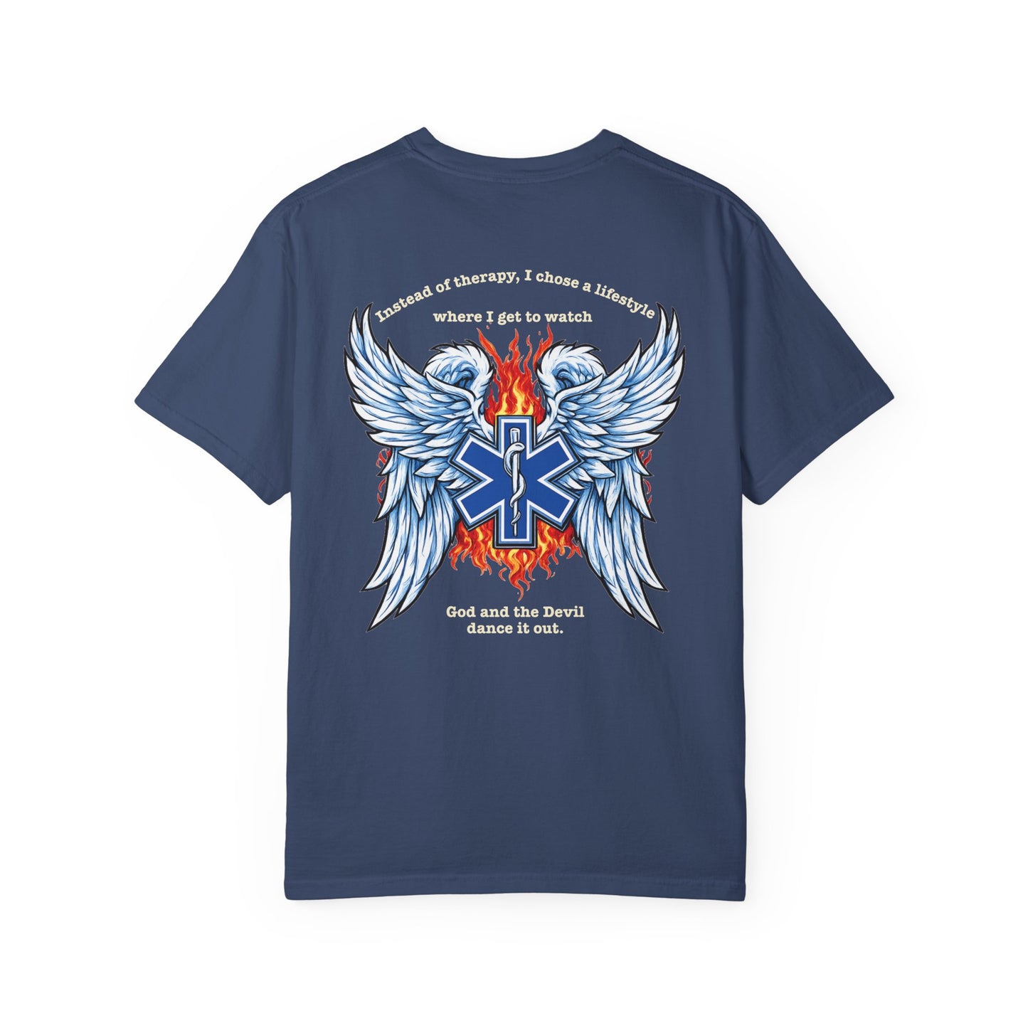 Heaven & Hell EMS T-shirt, back/front logo