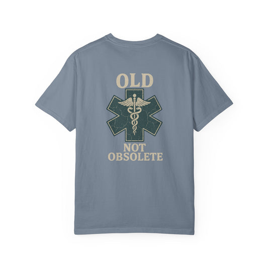 "Not Obsolete" EMS T-shirt, back/front logo