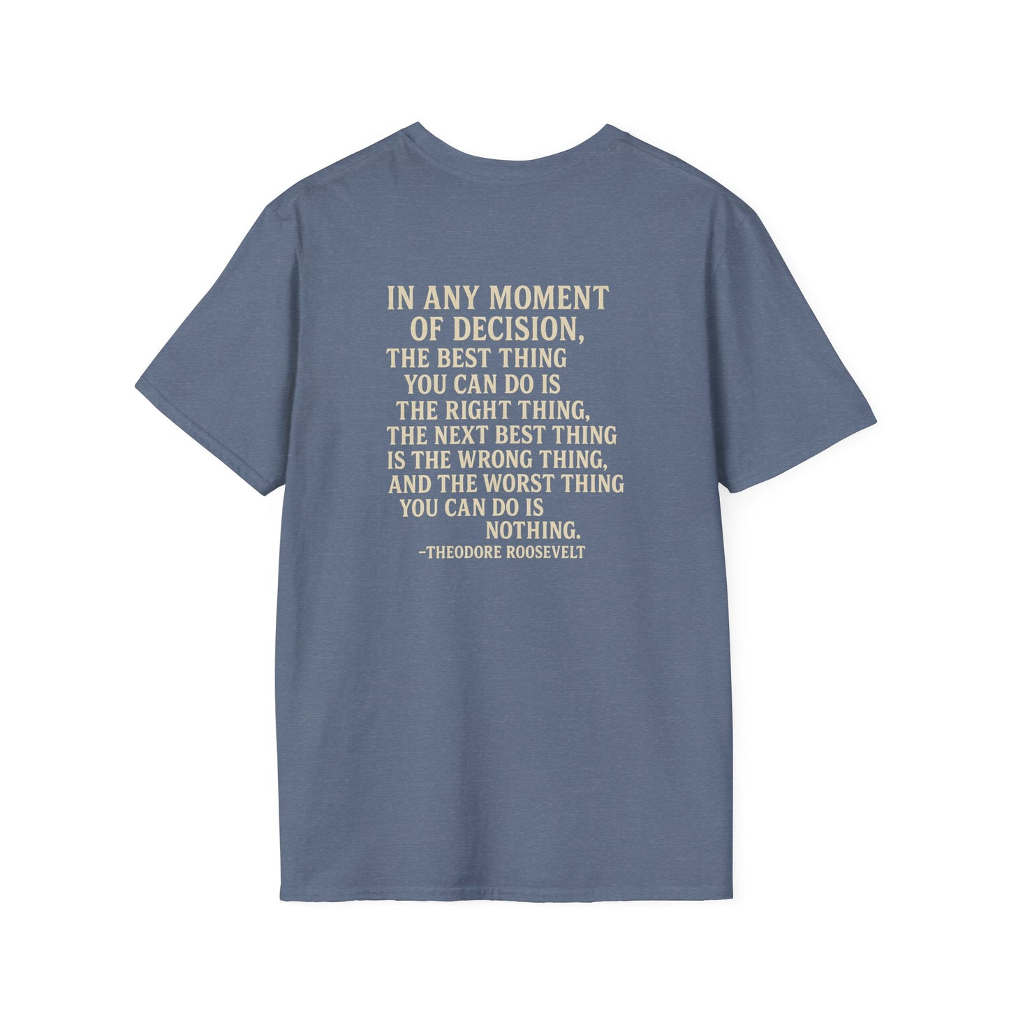 VVW Teddy Roosevelt Quote T-shirt, back/front logo