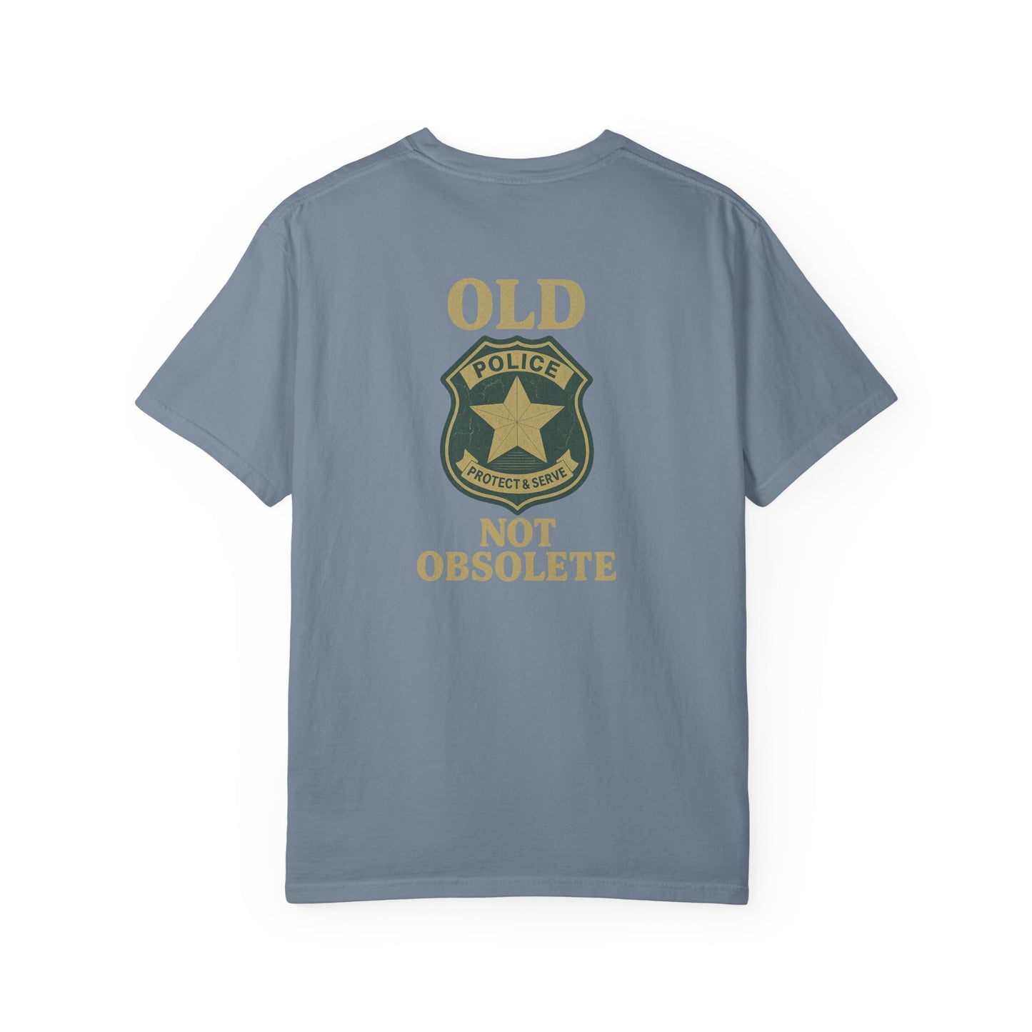"Not Obsolete" Police T-shirt, back