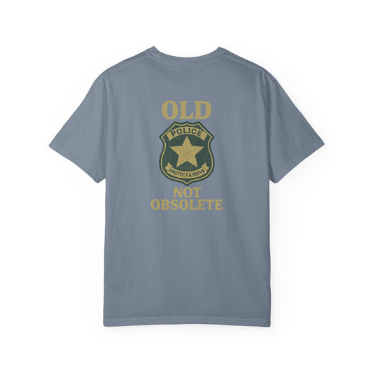 "Not Obsolete" Police T-shirt, back