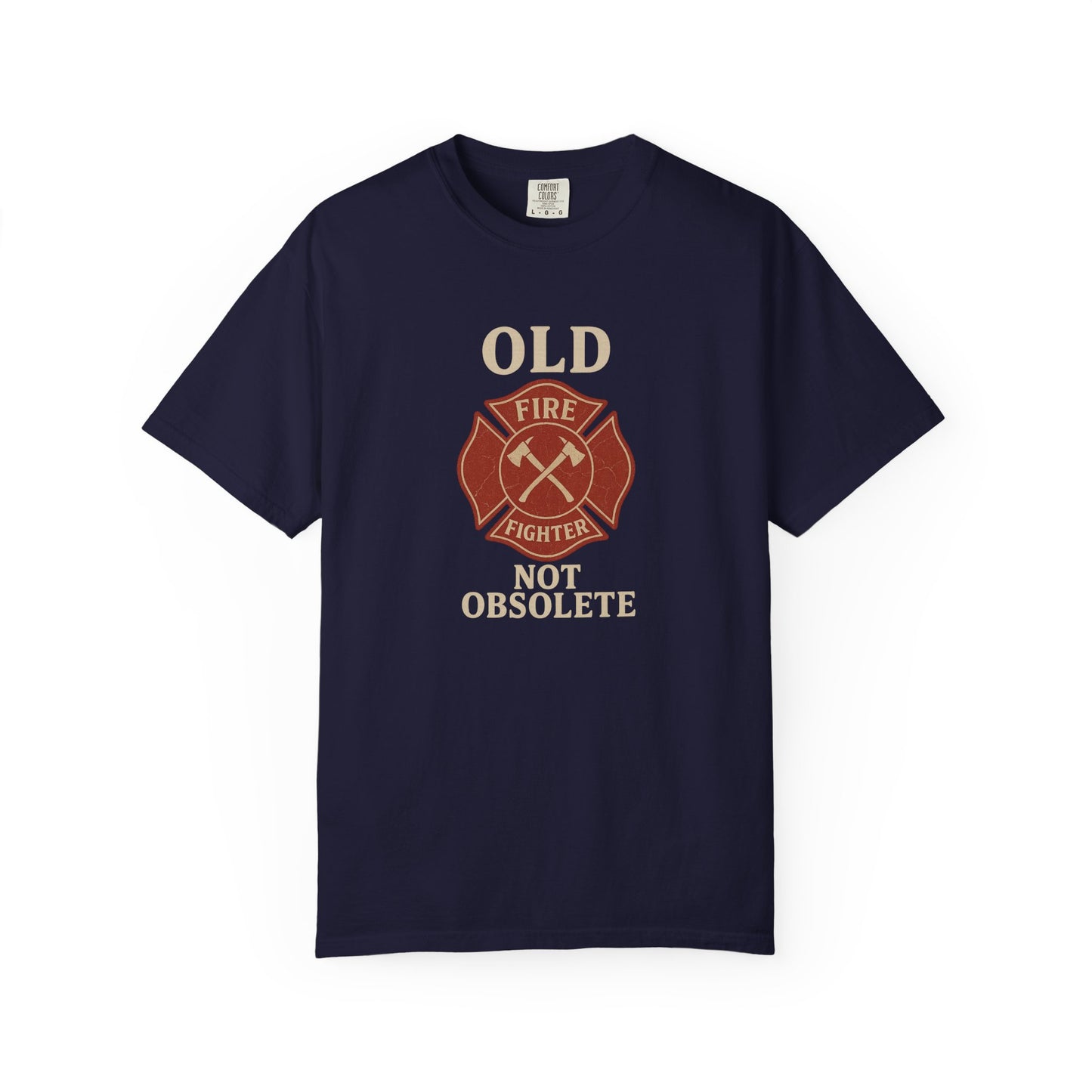 "Not Obsolete" Fire T-shirt, front