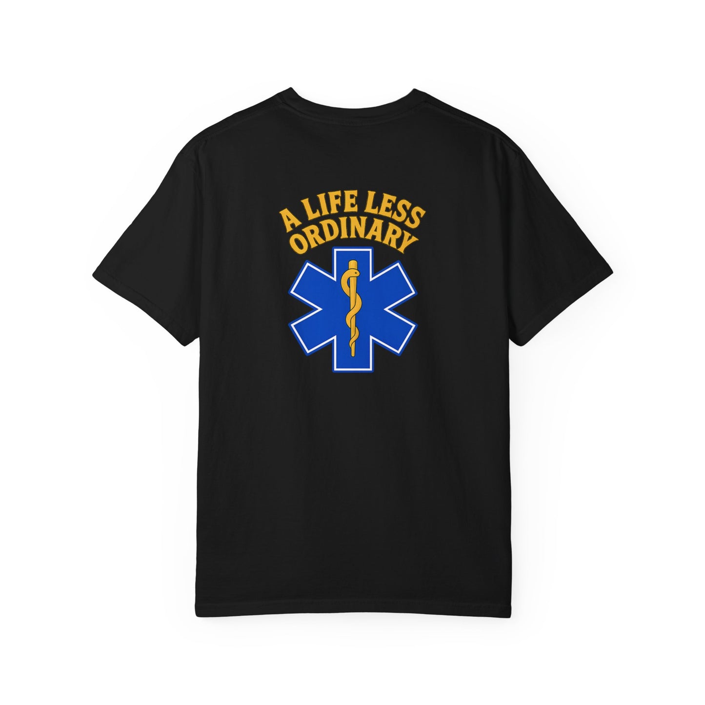 Life Less Ordinary T-shirt, back/front logo