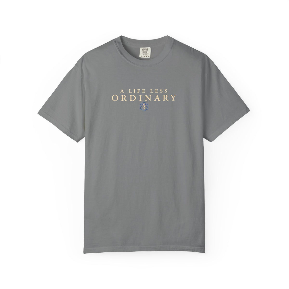 "A Life Less Ordinary" T-Shirt, front
