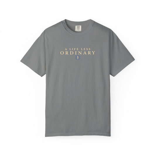 "A Life Less Ordinary" T-Shirt, front