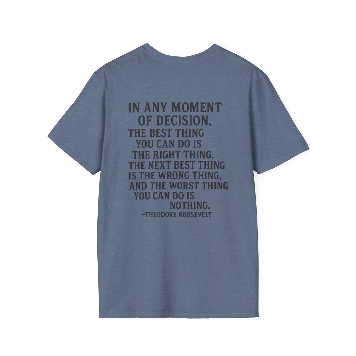 VVW Teddy Roosevelt Quote T-shirt, back/front logo