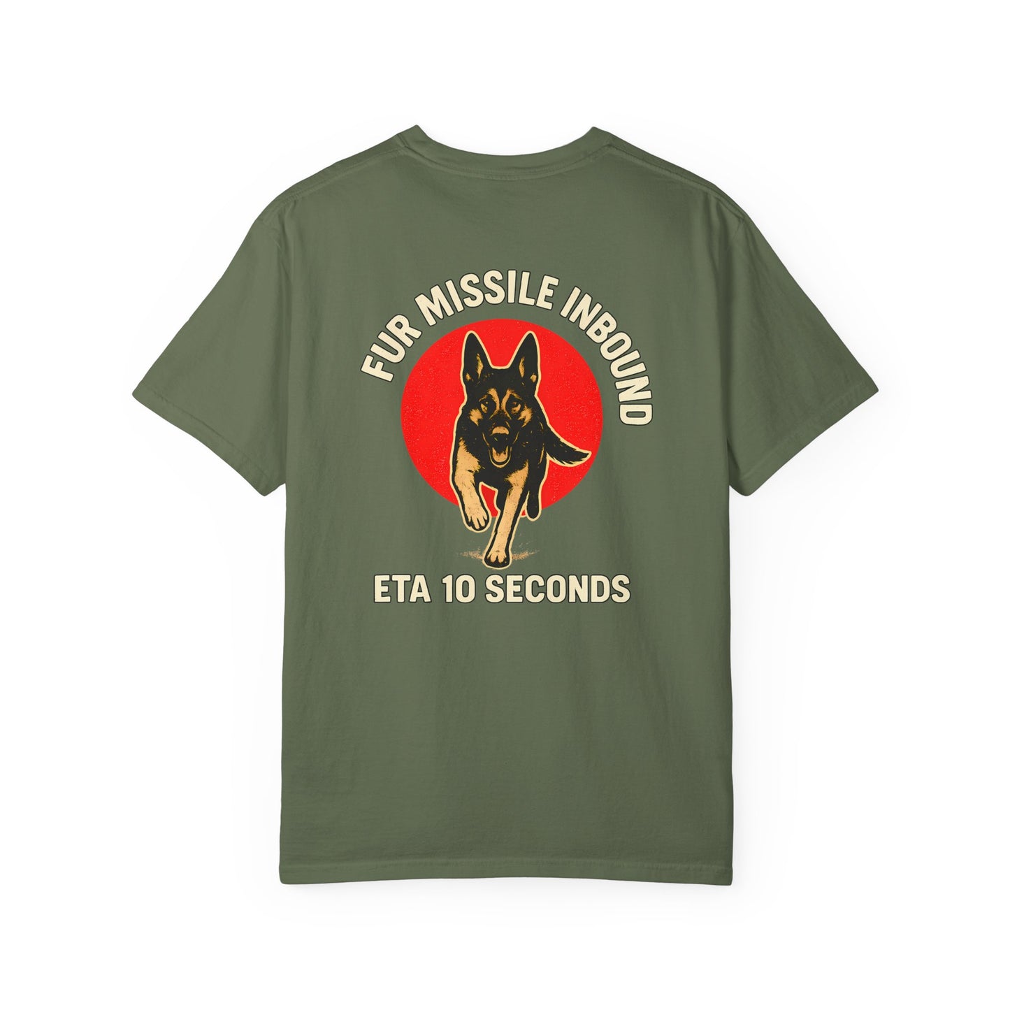 Fur Missile Inbound T-Shirt, back