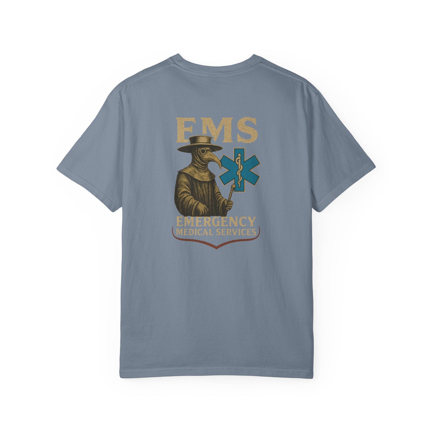 Plague Doctor EMS T-shirt, back/front logo