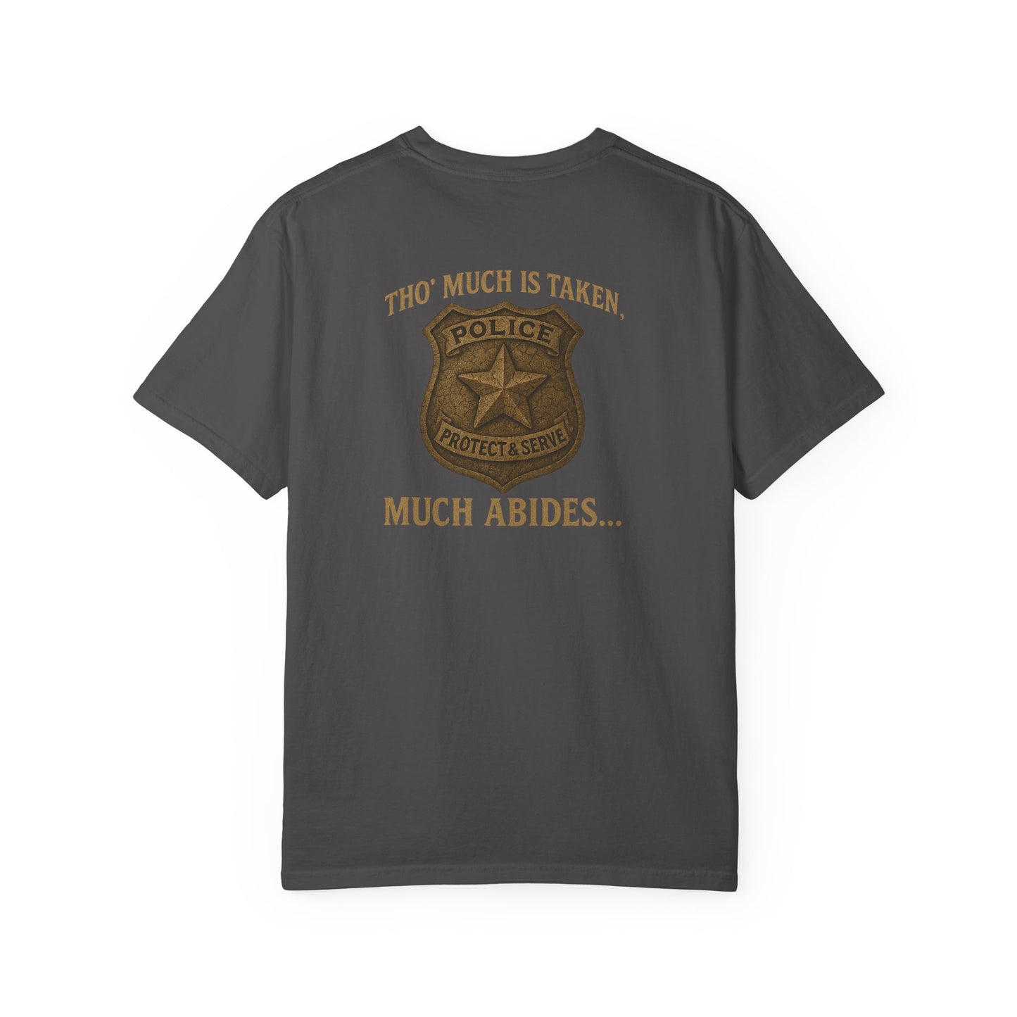 Much Abides T-shirt, back