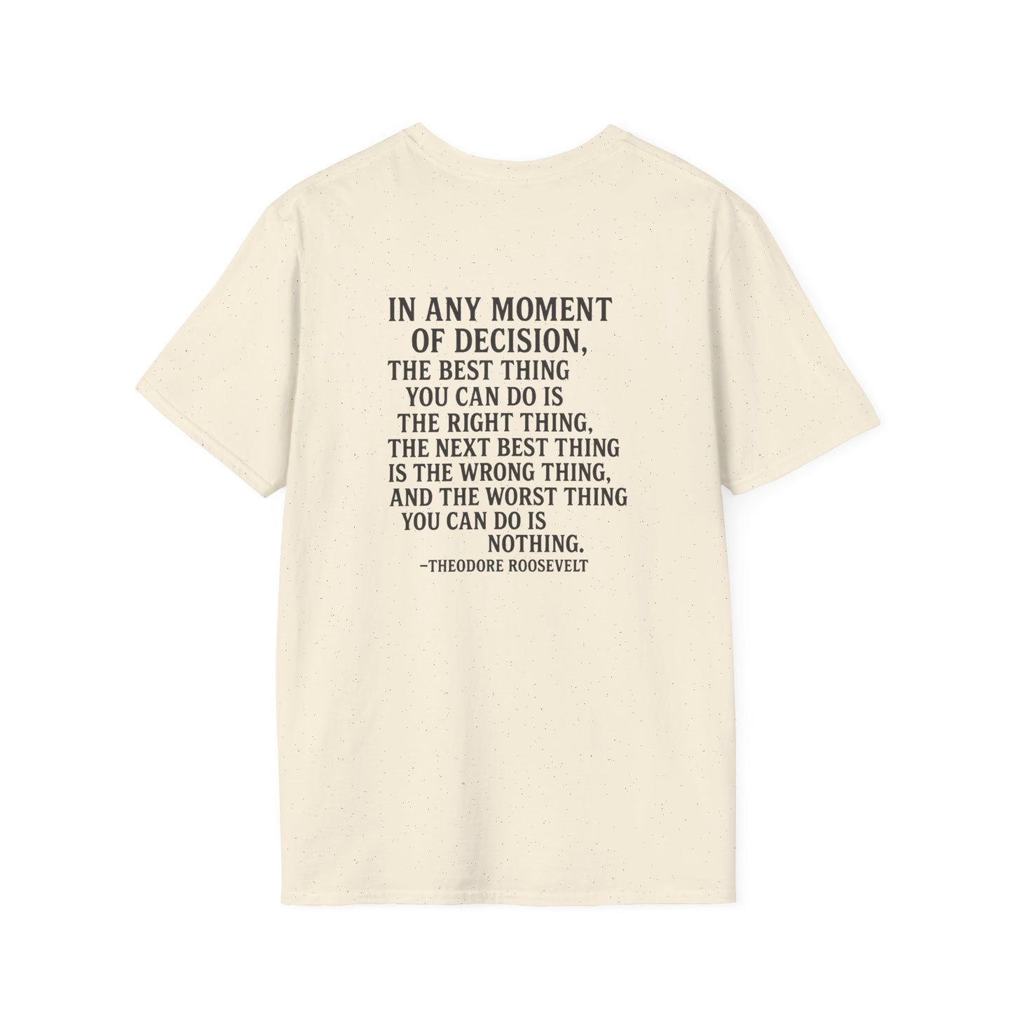 VVW Teddy Roosevelt Quote T-shirt, back/front logo