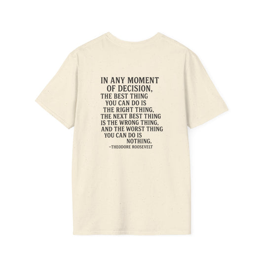 VVW Teddy Roosevelt Quote T-shirt, back/front logo