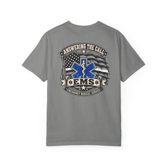 Thin White Line EMS T-shirt, back/front logo