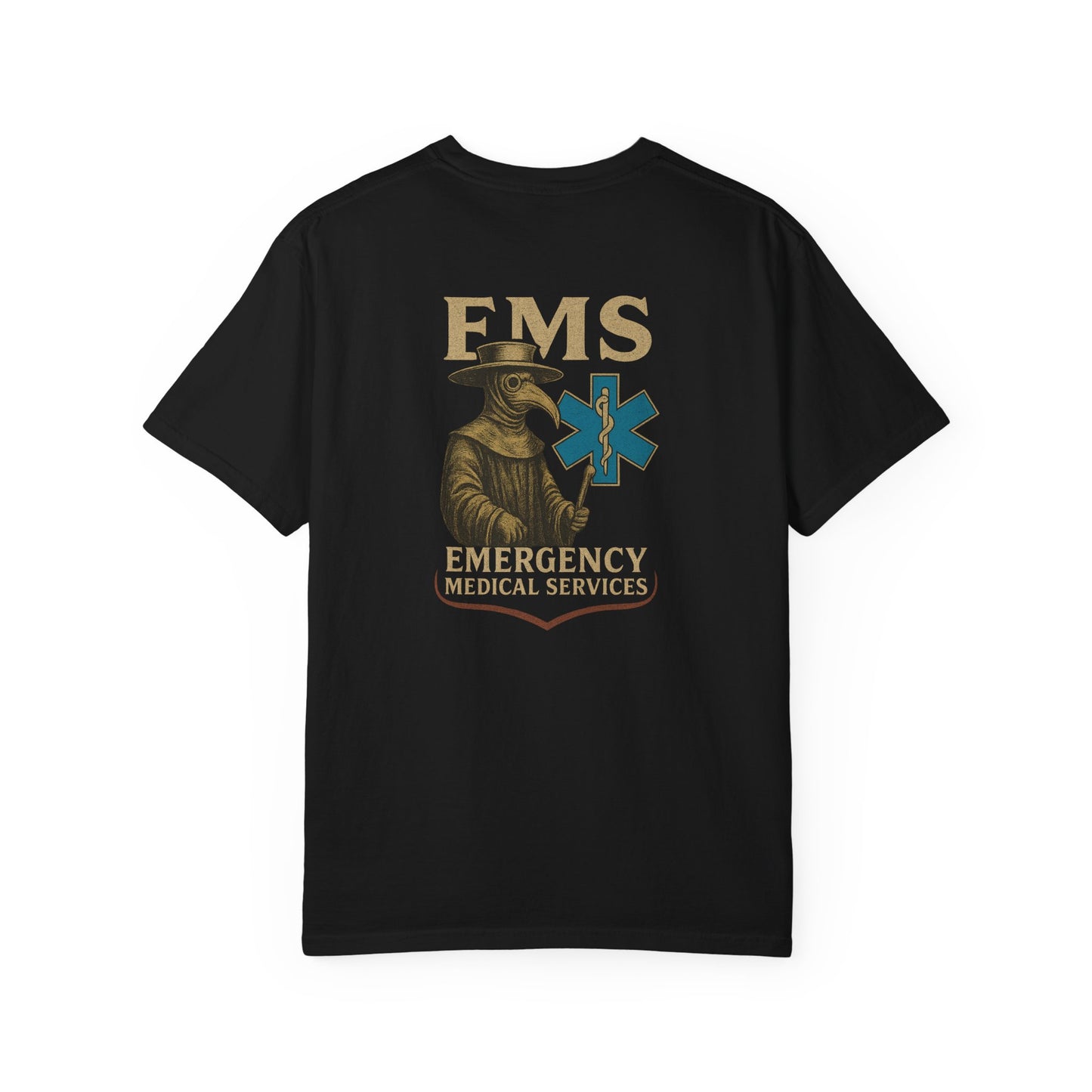 Plague Doctor EMS T-shirt, back/front logo