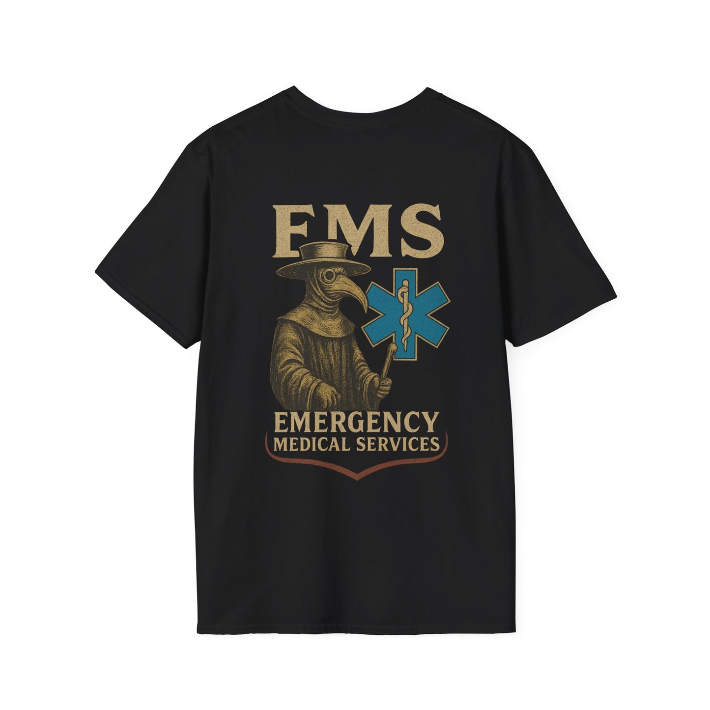 Plague Doctor EMS T-Shirt, back/front logo