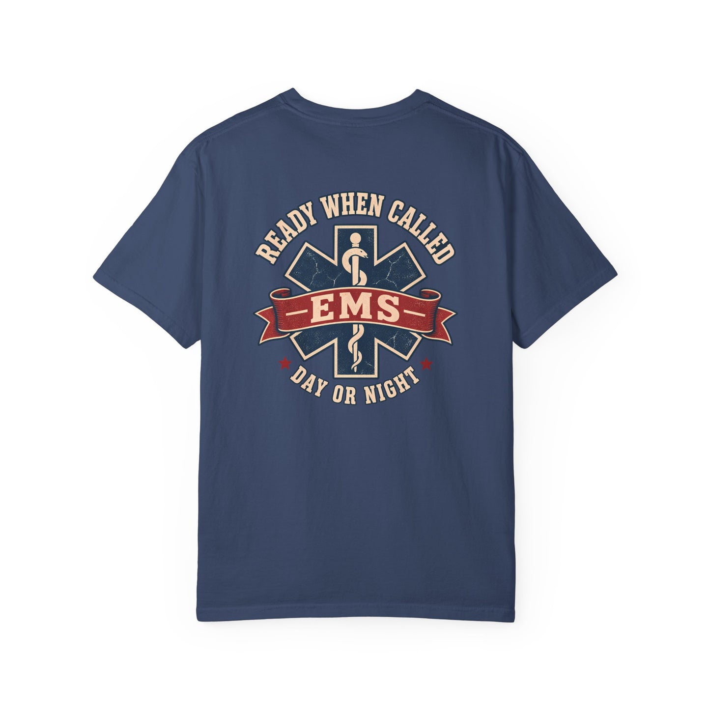 Ready When Called EMS T-shirt, back/front logo
