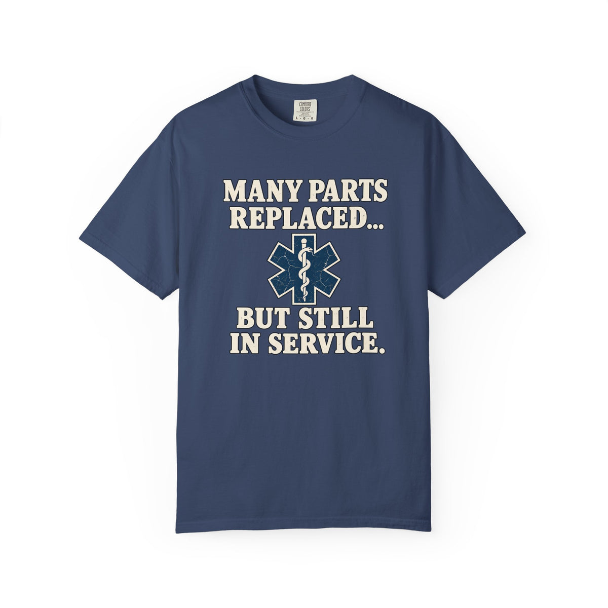Many Parts Replaced T-shirt, front