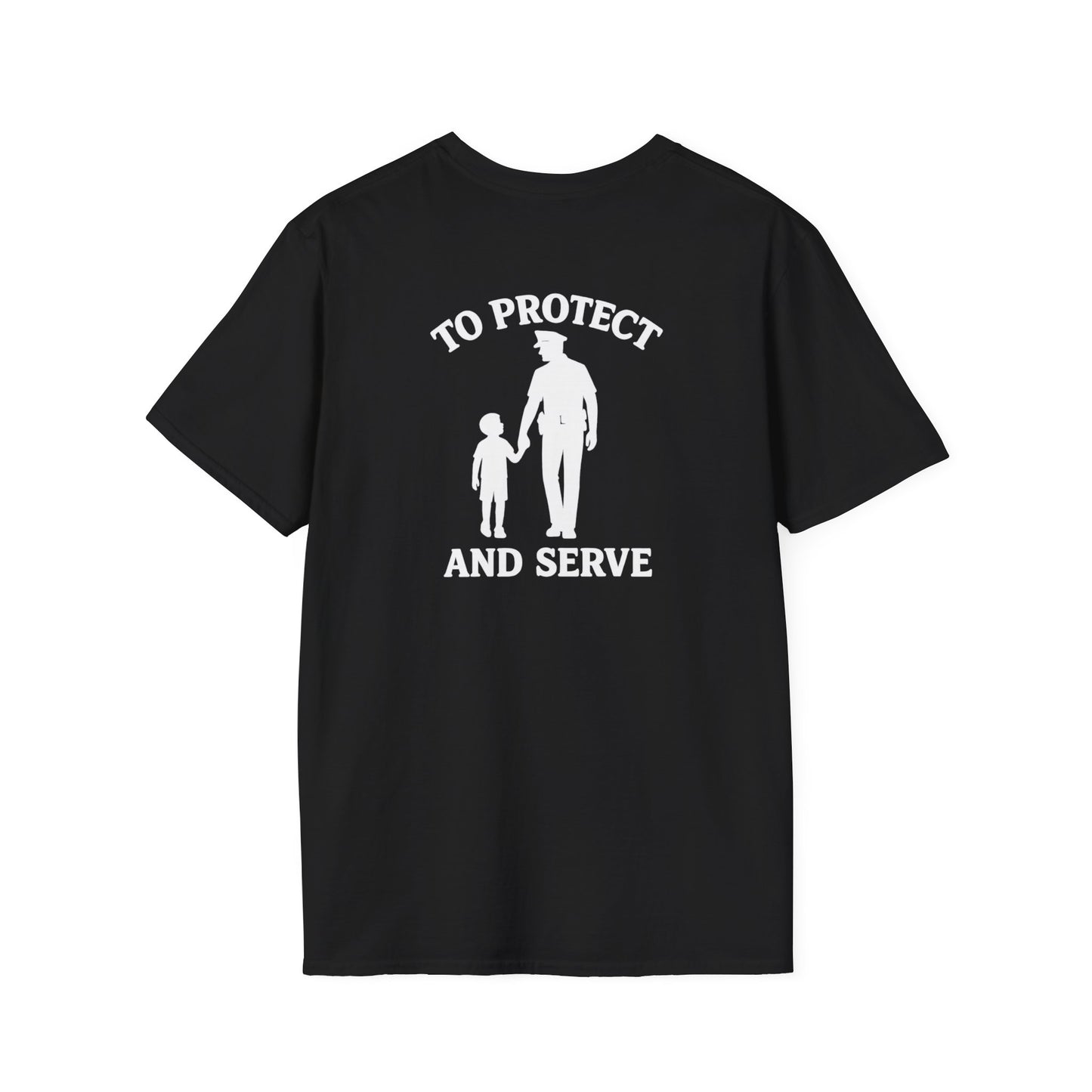 Cop with Kid T-Shirt, back