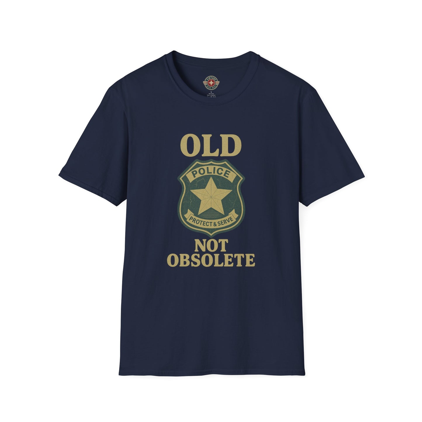 Not Obsolete T-Shirt Police, front