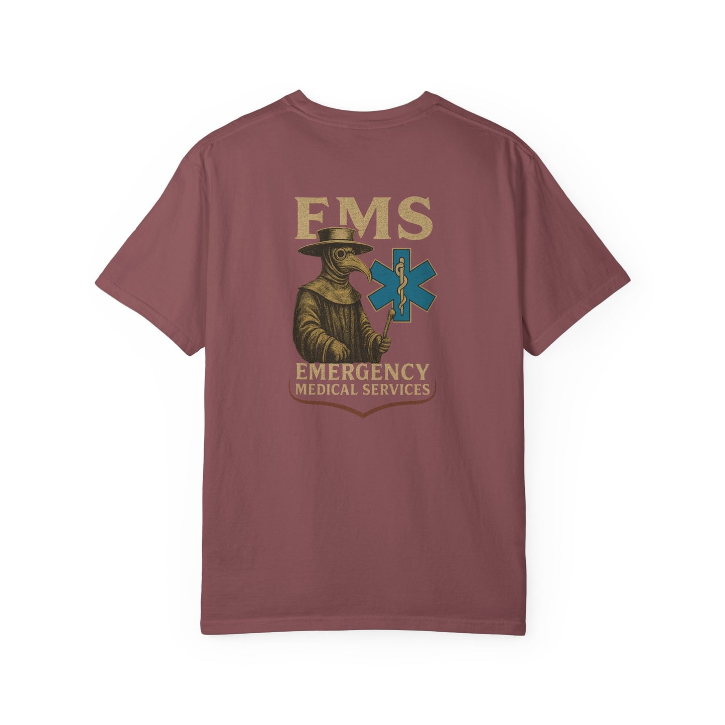 Plague Doctor EMS T-shirt, back/front logo