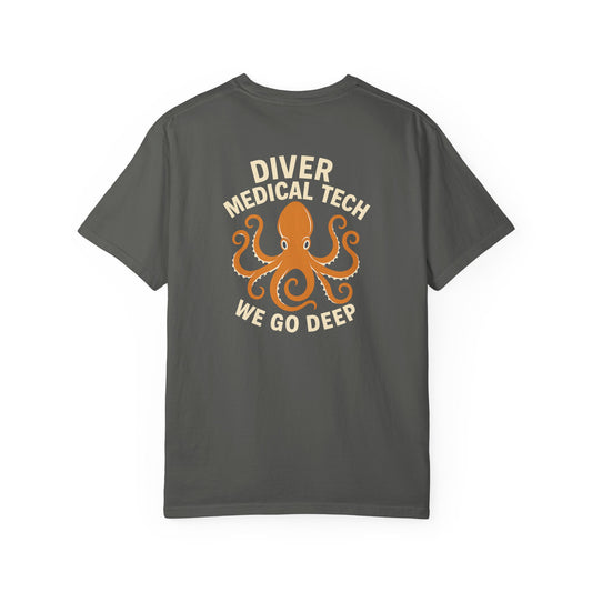 Diver Medical Tech T-shirt (style 1), back/front logo