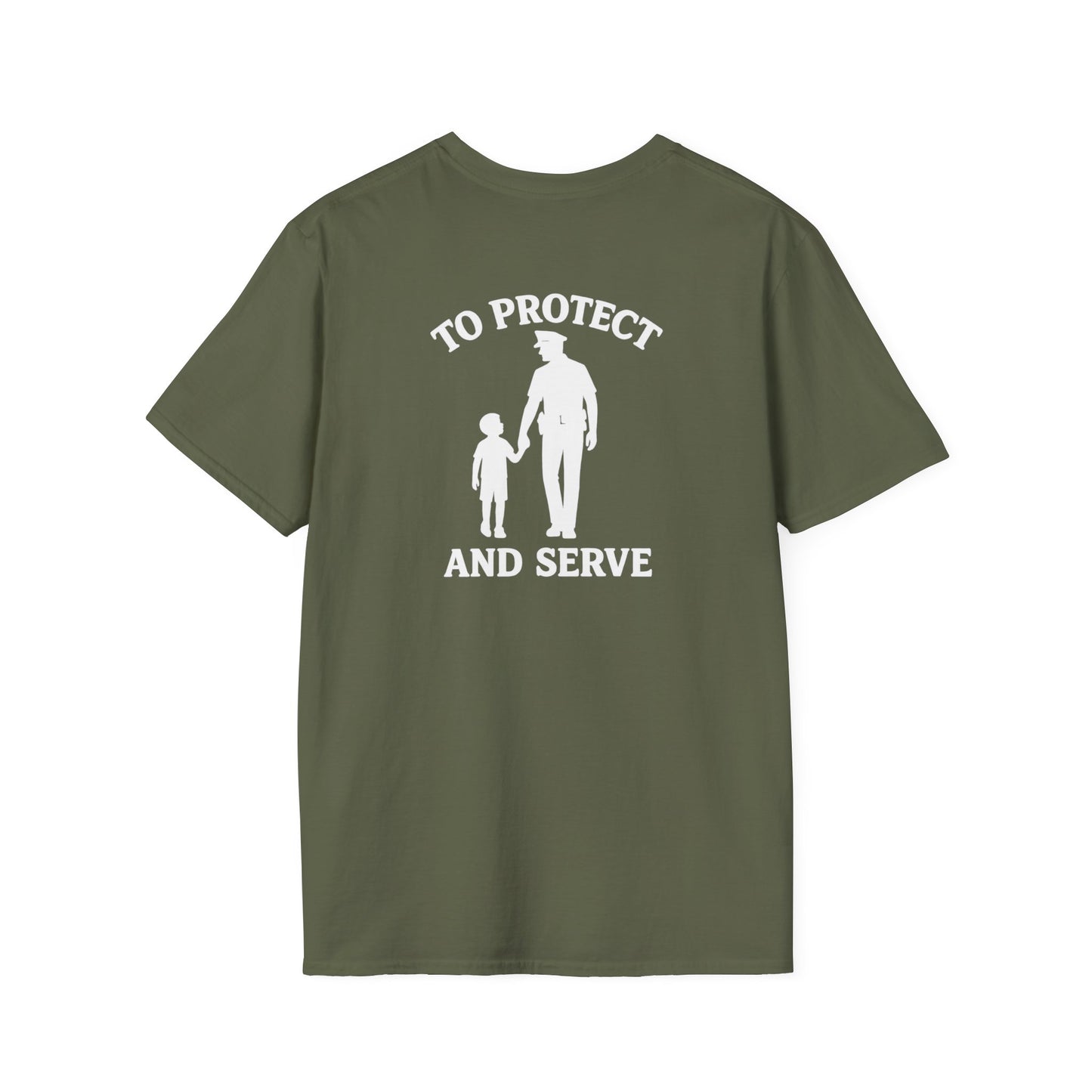 Cop with Kid T-Shirt, back