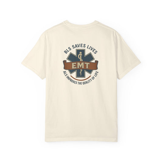 BLS/ALS for EMT T-shirt, back/front logo