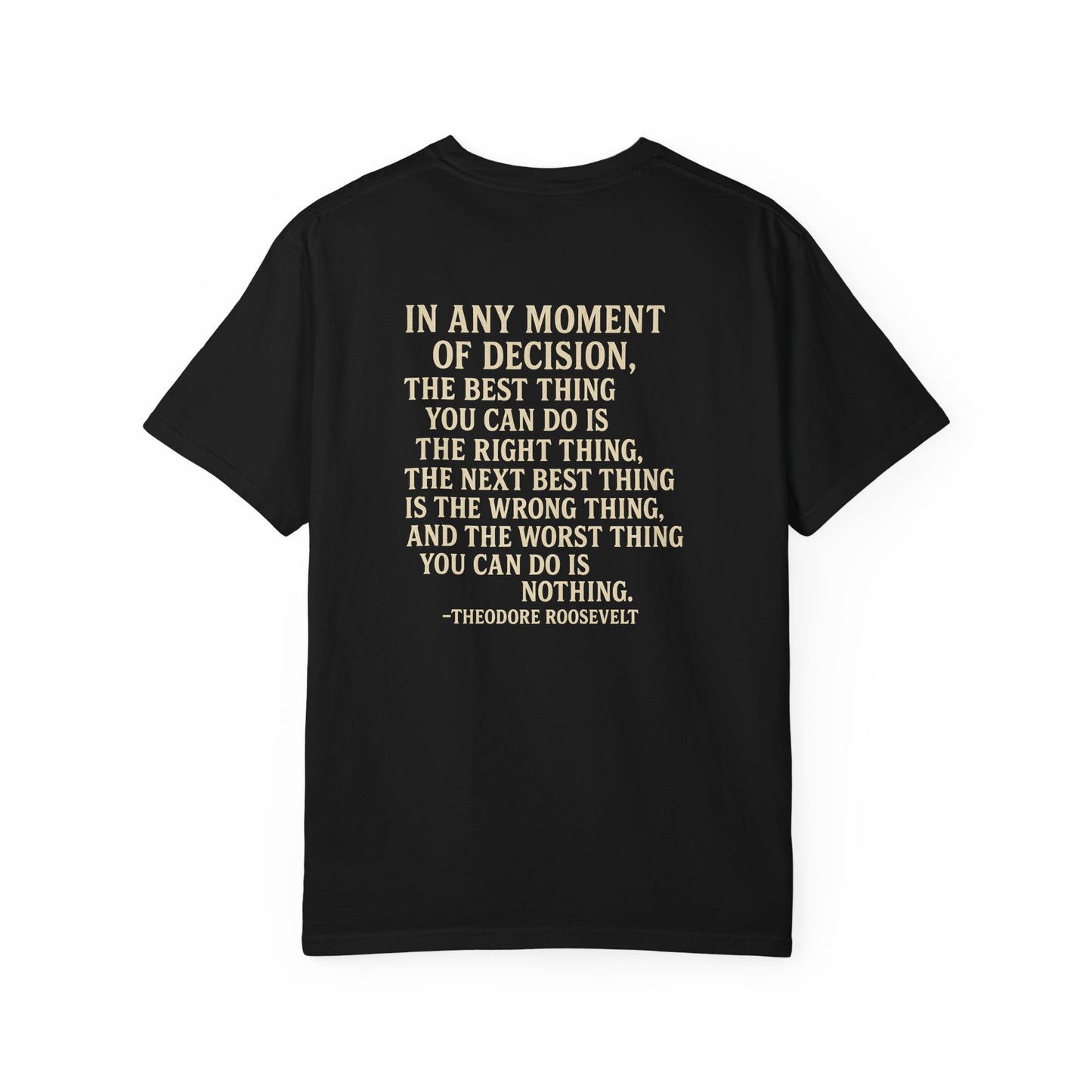 VVW Teddy Roosevelt Quote T-Shirt, back/front logo