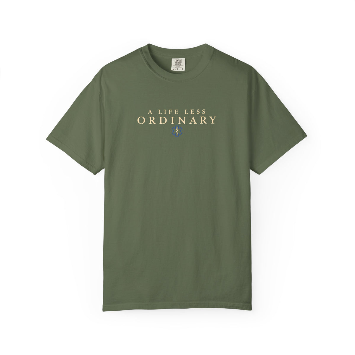 "A Life Less Ordinary" T-Shirt, front