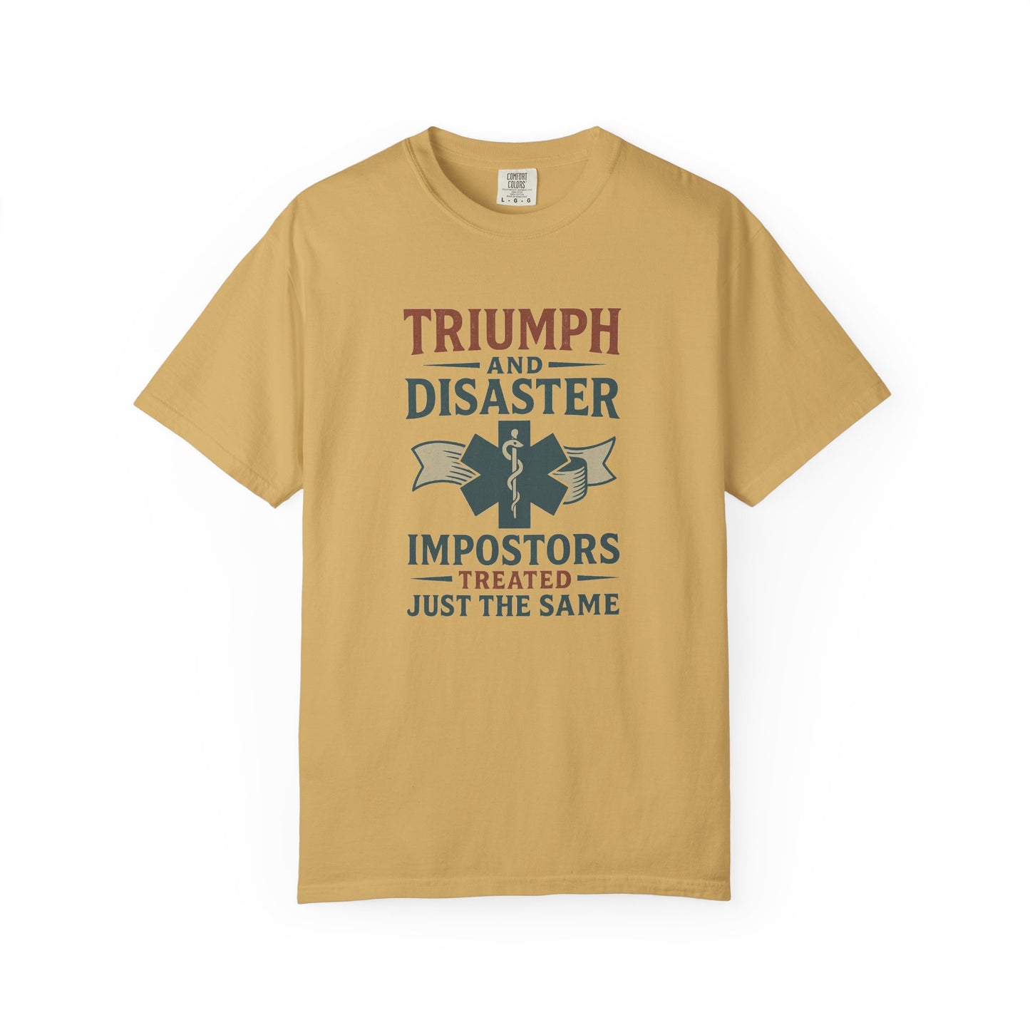 Triumph and Disaster T-shirt, front