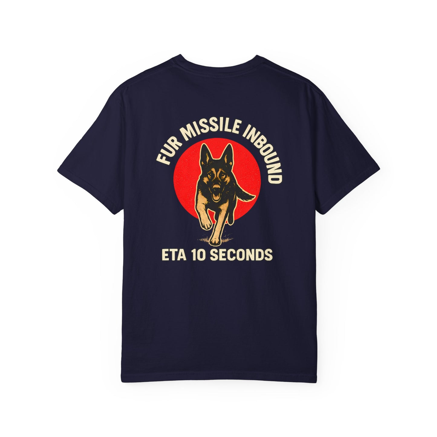 Fur Missile Inbound T-Shirt, back