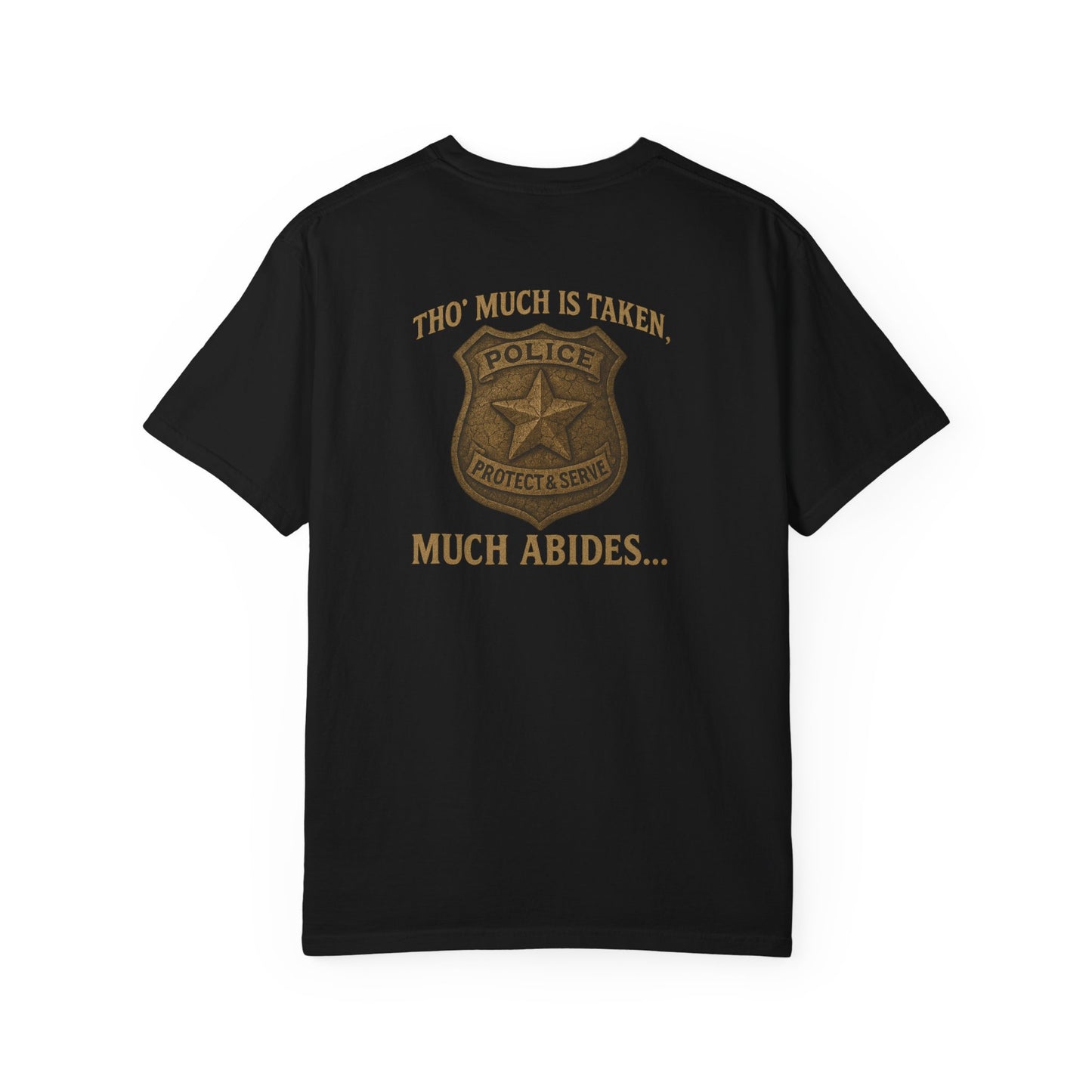 Much Abides T-shirt, back