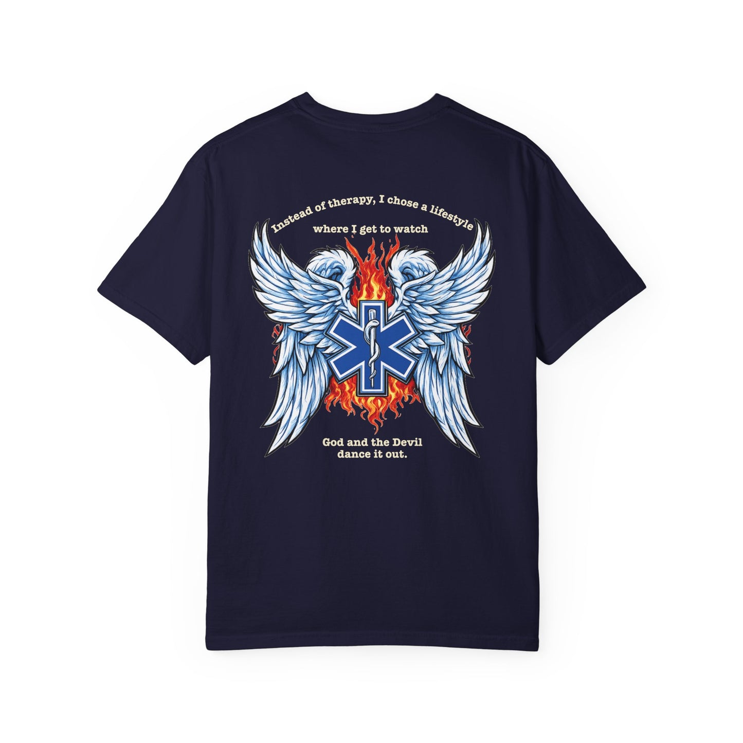 Heaven & Hell EMS T-shirt, back/front logo