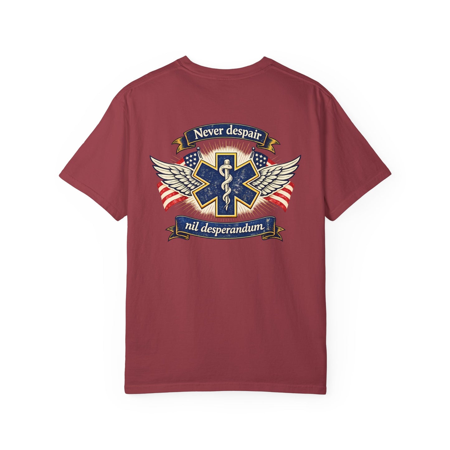 Nil desperandum T-Shirt, back/front logo