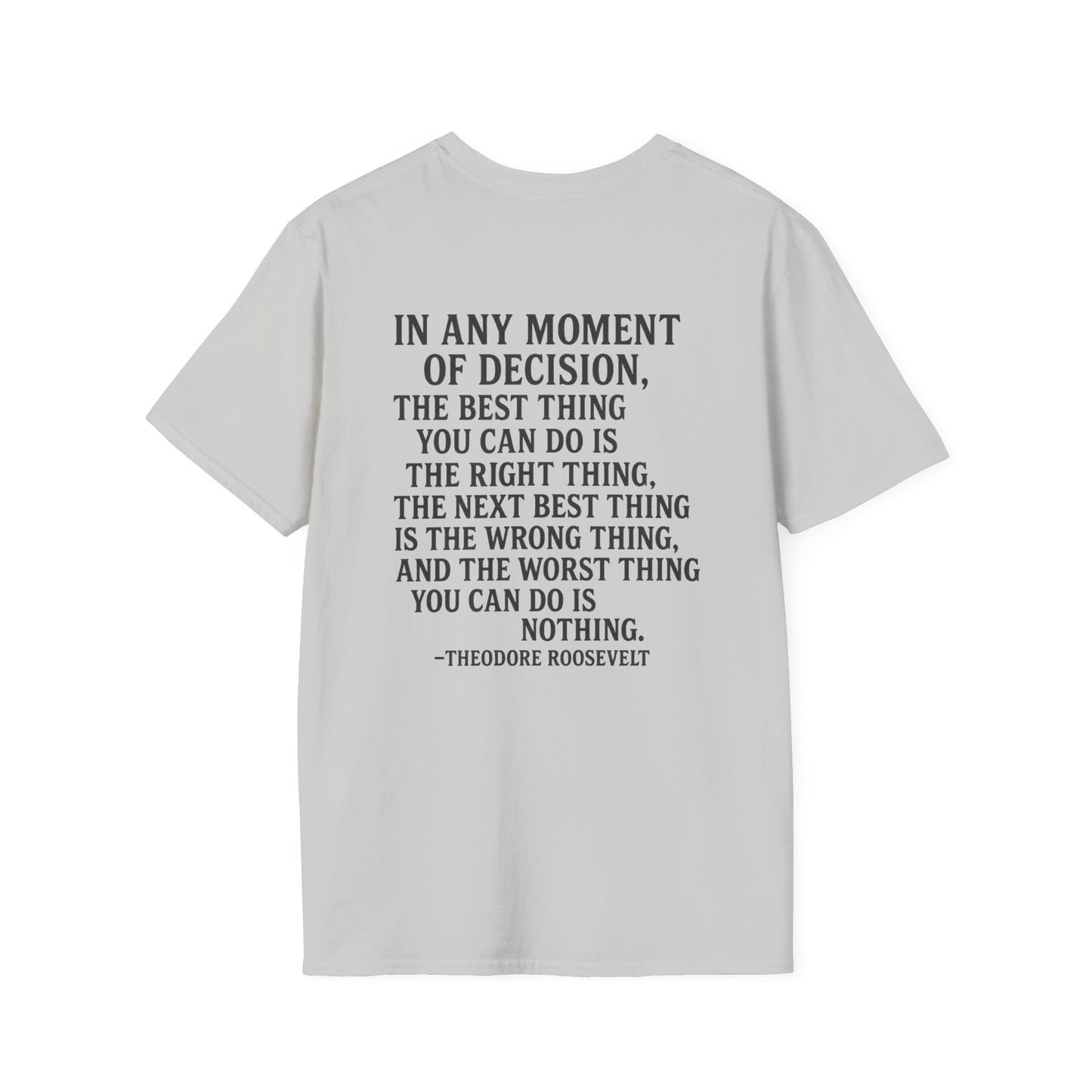 VVW Teddy Roosevelt Quote T-shirt, back/front logo