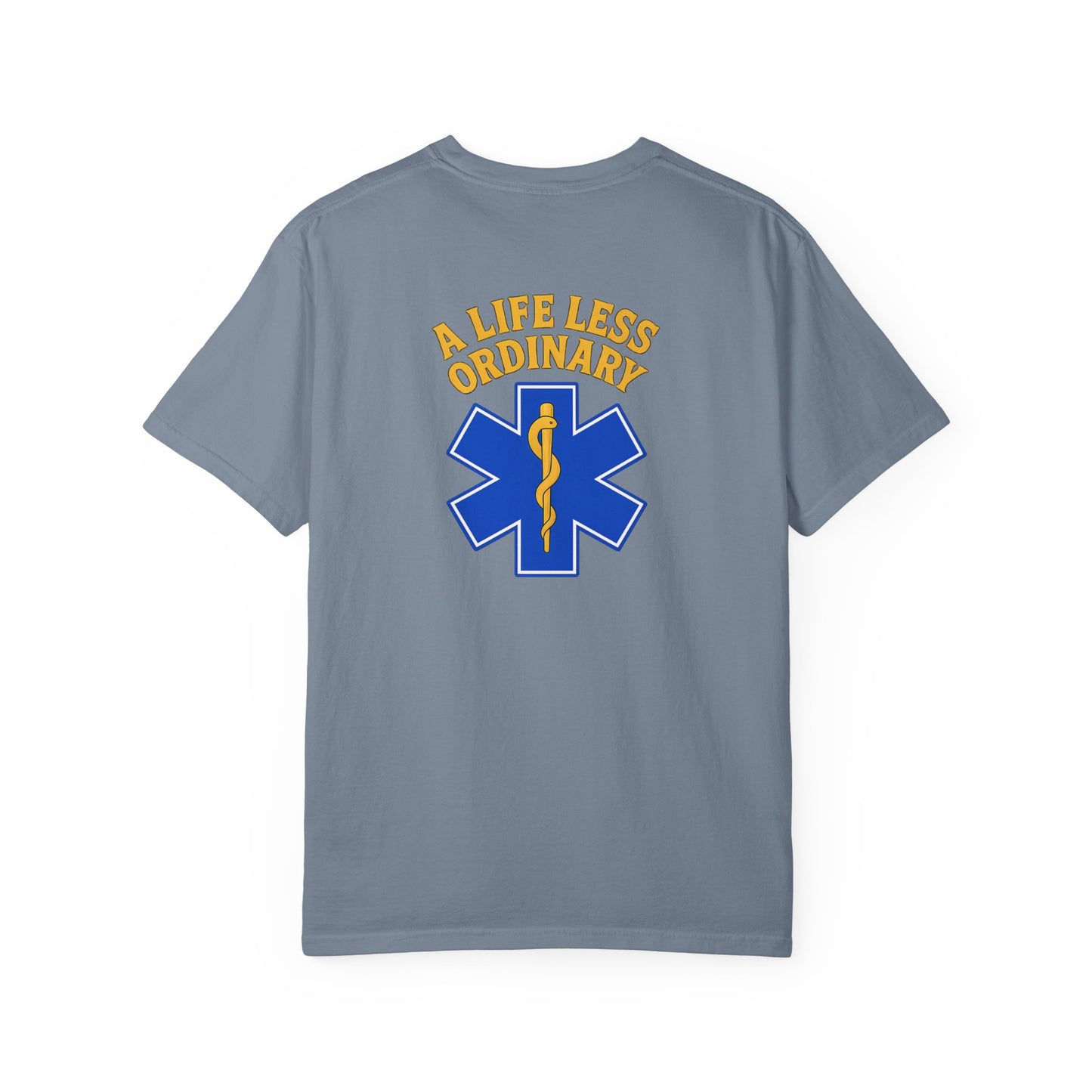 Life Less Ordinary T-shirt, back/front logo